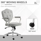 Fauteuil de bureau pivotant rembourré avec hauteur réglable et accoudoirs fixes – 101 cm H x 61,5 cm L x 63 cm P