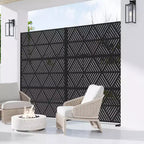 Brise-vue triangulaire en acier galvanisé pour usage intérieur et extérieur