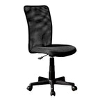 Chaise de bureau sans accoudoirs en maille, avec hauteur et roulettes réglables – 34,5" H x 20,5" L x 21" P