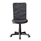 Chaise de bureau sans accoudoirs en maille, avec hauteur et roulettes réglables – 34,5" H x 20,5" L x 21" P