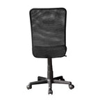 Chaise de bureau sans accoudoirs en maille, avec hauteur et roulettes réglables – 34,5" H x 20,5" L x 21" P