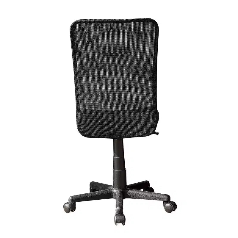 Chaise de bureau sans accoudoirs en maille, avec hauteur et roulettes réglables – 34,5" H x 20,5" L x 21" P