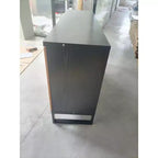 Buffet moderne avec 4 compartiments à portes géométriques – 86 cm H x 140 cm P x 40 cm L