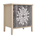 Bahut d'appoint moderne avec 4 compartiments à portes sculptées – 80,5 cm H x 147,6 cm P x 40 cm L
