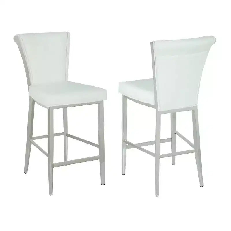 Tabouret de bar contemporain Flare à dossier – Assise 42 cm L x 57 cm P, hauteur fixe 57 cm