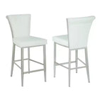 Tabouret de bar contemporain Flare à dossier – Assise 42 cm L x 57 cm P, hauteur fixe 57 cm