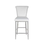 Tabouret de bar contemporain Flare à dossier – Assise 42 cm L x 57 cm P, hauteur fixe 57 cm
