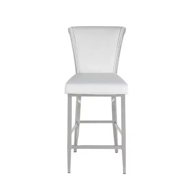 Tabouret de bar contemporain Flare à dossier – Assise 42 cm L x 57 cm P, hauteur fixe 57 cm