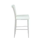 Tabouret de bar contemporain Flare à dossier – Assise 42 cm L x 57 cm P, hauteur fixe 57 cm