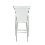 Tabouret de bar contemporain Flare à dossier – Assise 42 cm L x 57 cm P, hauteur fixe 57 cm
