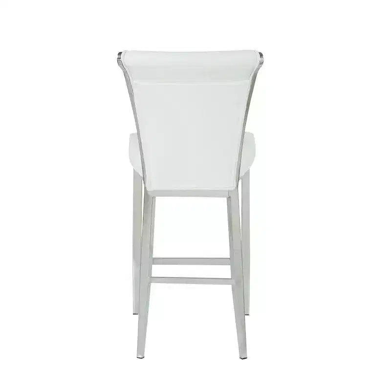 Tabouret de bar contemporain Flare à dossier – Assise 42 cm L x 57 cm P, hauteur fixe 57 cm