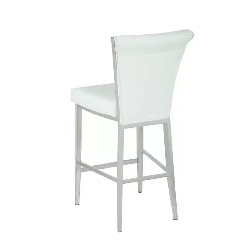 Tabouret de bar contemporain Flare à dossier – Assise 42 cm L x 57 cm P, hauteur fixe 57 cm