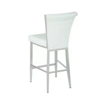 Tabouret de bar contemporain Flare à dossier – Assise 42 cm L x 57 cm P, hauteur fixe 57 cm