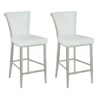 Tabouret de bar contemporain Flare à dossier – Assise 42 cm L x 57 cm P, hauteur fixe 57 cm