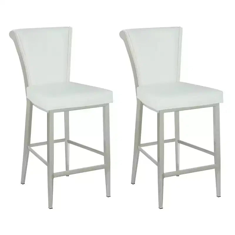 Tabouret de bar contemporain Flare à dossier – Assise 42 cm L x 57 cm P, hauteur fixe 57 cm