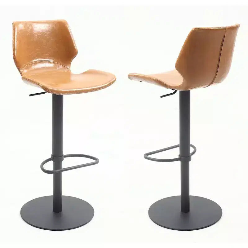 Tabouret de bar pivotant pneumatique réglable en hauteur – Assise 44 cm L x 50,8 cm P, Hauteur 52-77 cm
