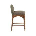 Tabouret de comptoir en tissu bouclé avec cadre en frêne – Assise 45,7 cm l. x 40,6 cm P., Hauteur fixe 68,6 cm