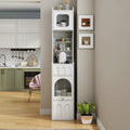 GDFStudio Edmund Modern 70.87'' Tall Storage Cabinet with 2 Drawers and Glass Doors
