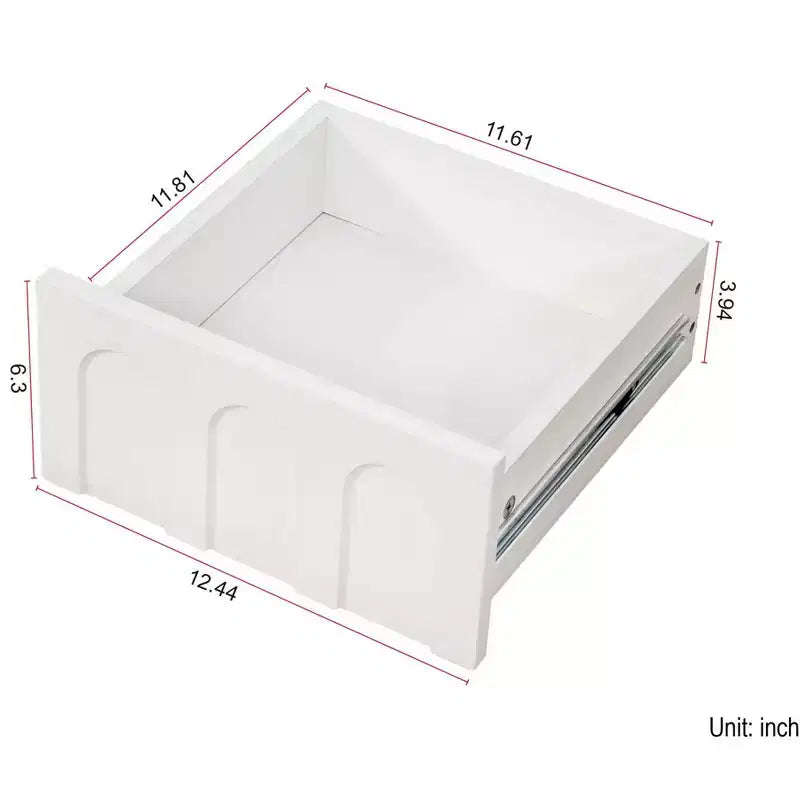 Meuble de rangement haut avec 2 tiroirs et portes vitrées – 180 cm H x 35 cm l x 35 cm P