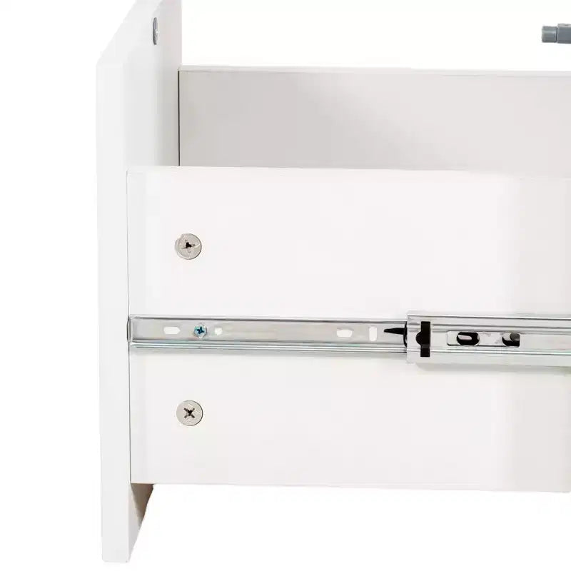 Meuble de rangement haut avec 2 tiroirs et portes vitrées – 180 cm H x 35 cm l x 35 cm P