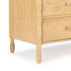 Commode enfant à 7 tiroirs en pin massif avec pieds fuseau et poignées rondes – 52" L x 18.5" P x 33.5" H