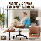 Chaise de sol à pieds croisés avec base pivotante et soutien lombaire
