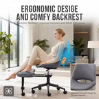 Chaise de sol à pieds croisés avec base pivotante et soutien lombaire