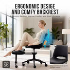 Chaise de sol à pieds croisés avec base pivotante et soutien lombaire
