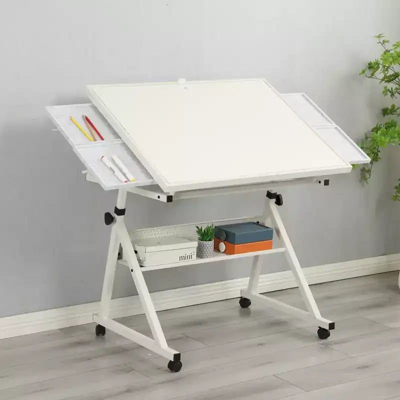 Table de puzzle ajustable avec 4 tiroirs de tri – 89,94 cm (L) x 66 cm (P), Hauteur 73,9-96 cm
