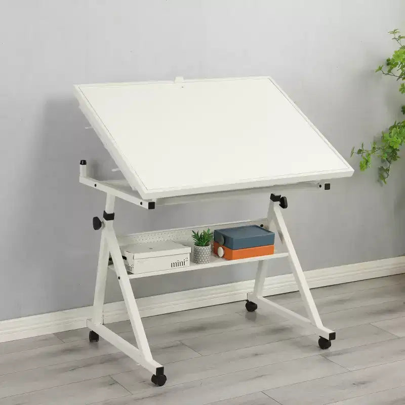 Table de puzzle ajustable avec 4 tiroirs de tri – 89,94 cm (L) x 66 cm (P), Hauteur 73,9-96 cm