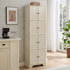 Meuble de rangement haut de style campagnard avec 8 portes et 4 étagères – 183 cm (H) x 62 cm (L) x 31 cm (P)