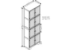 Meuble de rangement haut de style campagnard avec 8 portes et 4 étagères – 183 cm (H) x 62 cm (L) x 31 cm (P)