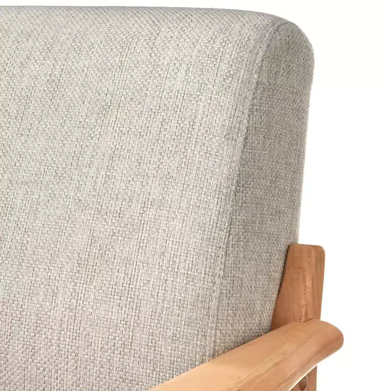 Fauteuil d'appoint rembourré Mid-Century avec cadre en bois massif – 31" H x 25,5" L x 29,5" P
