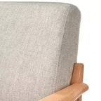 Fauteuil d'appoint rembourré Mid-Century avec cadre en bois massif – 31" H x 25,5" L x 29,5" P