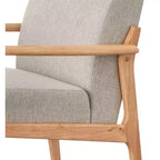 Fauteuil d'appoint rembourré Mid-Century avec cadre en bois massif – 31" H x 25,5" L x 29,5" P