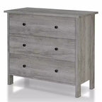 Commode à 3 tiroirs avec glissières métalliques et dispositif anti-basculement – 74 cm (H) x 85 cm (l) x 40 cm (P)
