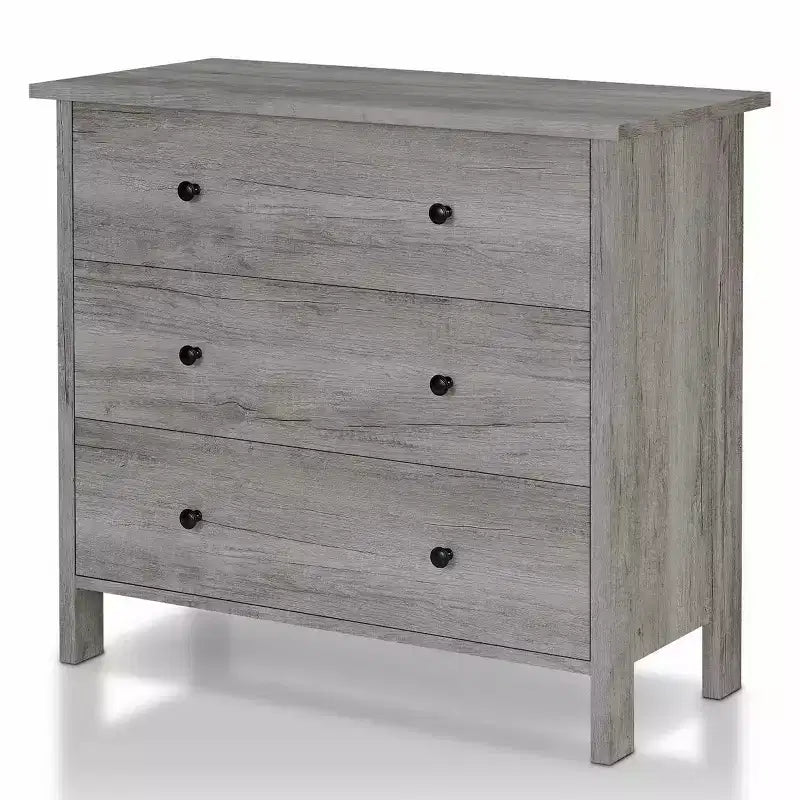 Commode à 3 tiroirs avec glissières métalliques et dispositif anti-basculement – 74 cm (H) x 85 cm (l) x 40 cm (P)