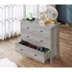 Commode à 3 tiroirs avec glissières métalliques et dispositif anti-basculement – 74 cm (H) x 85 cm (l) x 40 cm (P)