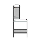 Bureau de jeu en maille et bois avec étagère de rangement ouverte – 146 cm H x 74,4 cm L x 89,9 cm P