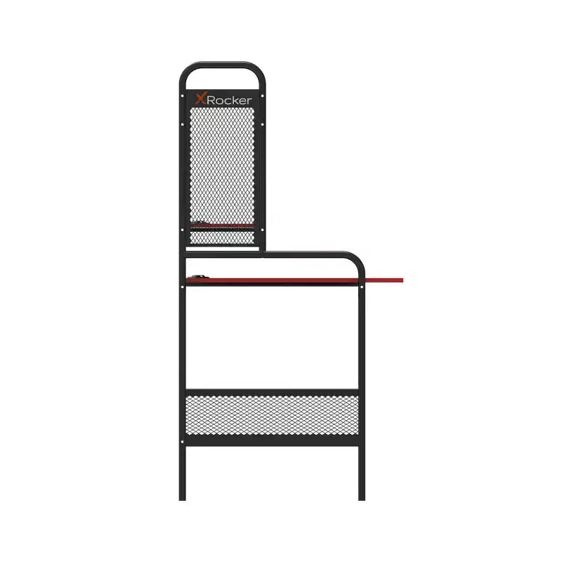 Bureau de jeu en maille et bois avec étagère de rangement ouverte – 146 cm H x 74,4 cm L x 89,9 cm P