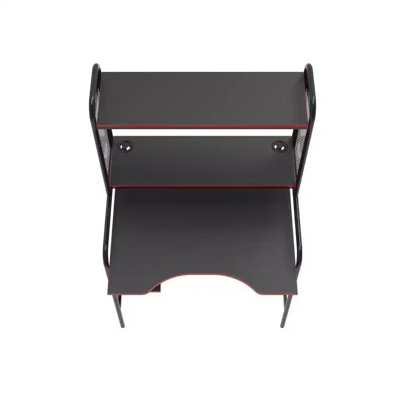 Bureau de jeu en maille et bois avec étagère de rangement ouverte – 146 cm H x 74,4 cm L x 89,9 cm P