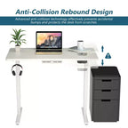 Bureau debout électrique réglable en hauteur – 119 cm L x 61 cm P, Plage de hauteur 70-120 cm