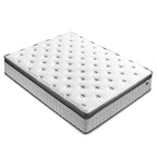 Matelas hybride Euro Box Top – Lit simple (39 po l. x 75 po L.), 12 po d'épaisseur, fermeté moyenne