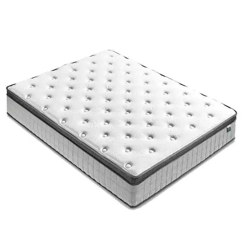 Matelas hybride Euro Box Top – Lit simple (39 po l. x 75 po L.), 12 po d'épaisseur, fermeté moyenne