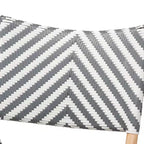 Chaise de salle à manger en rotin style bistrot français avec assise tressée et dossier incurvé – 48 cm L x 59 cm P x 88 cm H