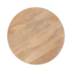 Table basse ronde en manguier massif avec pieds épingles – 76 cm (diam.) x 46,35 cm (H)