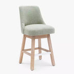 WestinTrends 26 Upholstered Swivel Counter Height Bar Stool, Desert Sage