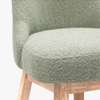 Tabouret de comptoir pivotant rembourré avec dossier haut et accoudoirs – Assise L 49 cm x P 44 cm, Hauteur fixe 66 cm
