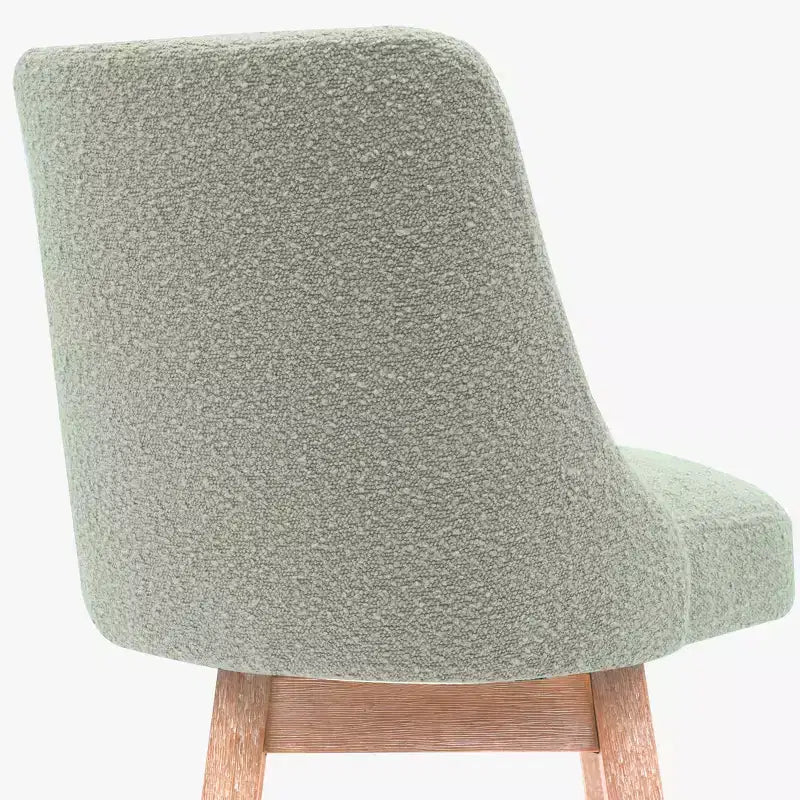 Tabouret de comptoir pivotant rembourré avec dossier haut et accoudoirs – Assise L 49 cm x P 44 cm, Hauteur fixe 66 cm