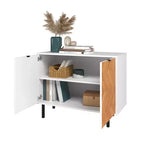 Meuble d'appoint de style Mid-Century avec 2 étagères ouvertes